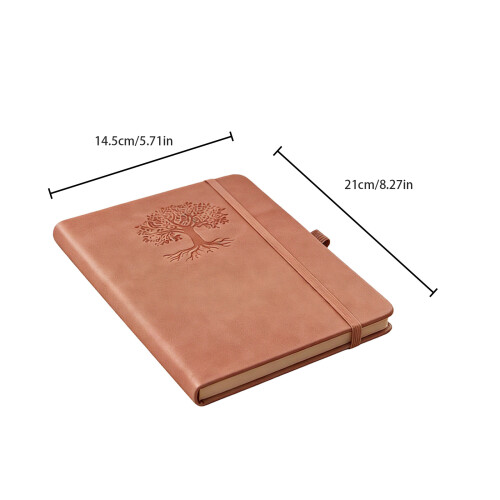 Carnet de notes en cuir PU, 160 pages lignées,-Bleu marine 1