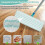 4 Pack Microfiber Mop Replacement Pads for Floor Cleaner, Compatible with Profi XL, Back-Saving Floor Mop Cover, Durable 4