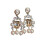 Boucles d'oreilles élégantes à longues franges avec-Champagne 1