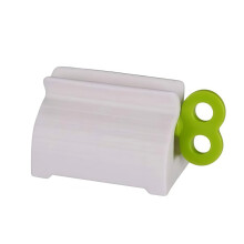 (Green) 1 stuks handmatige tandpastadispenser met automatische pusher |Duurzame kunststof badkamerorganizer voor tandpasta en ge
