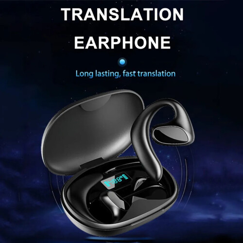 M8 Wireless Bluetooth Translation Headset, 144 Languages Instant Voice Translator, Smart Interpretation Device, Black 2