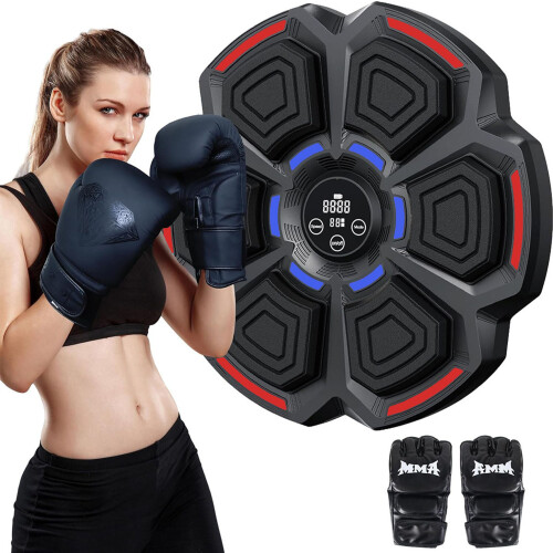 Music Boxing Machine for Home Training, Wall Mounted Bluetooth Boxing Machine, Effective and Fun Boxing Workout with Sou 1
