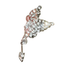 Romance Floral Papillon Clip Sur Boucles D'oreilles Strass-8