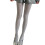 Womens Flower Pattern Tights Breathable Slimming-Light gray OS 1