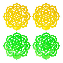 4pcs Urinal Screen Deodorizers Anti Splashes-2 yellow 2 green