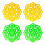 4pcs Urinal Screen Deodorizers Anti Splashes-2 yellow 2 green 1