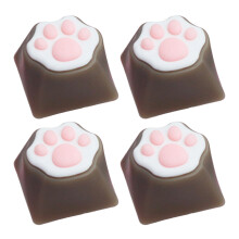 Mechanical Keyboards Keycap Soft ABS Silicone CatPaw-Coffee