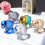 Herrliche Glasstatuetten in Schafform,-Blau 7