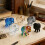 Herrliche Glasstatuetten in Schafform,-Blau 11