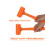 Precise None Rebound Rubber Hammer With Textured Grip For-1LB 9