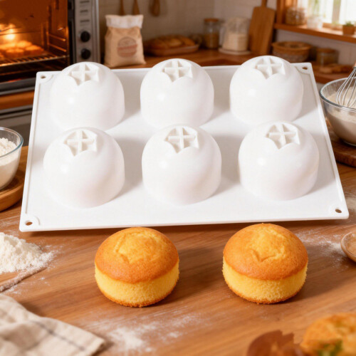 6 Cavity Blueberry Shape Silicone Molds For Baking Nonstick 1