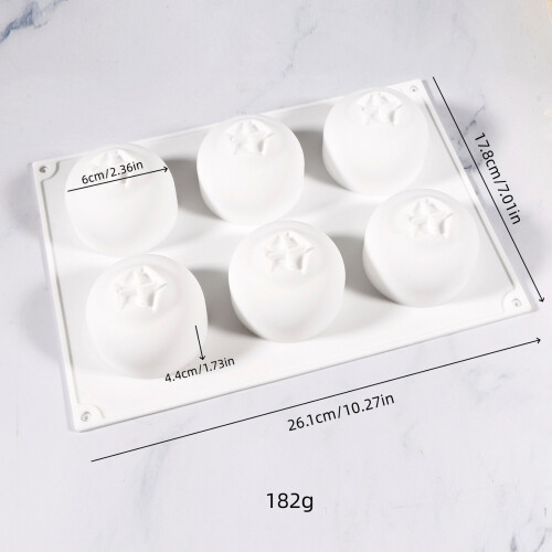 6 Cavity Blueberry Shape Silicone Molds For Baking Nonstick 2