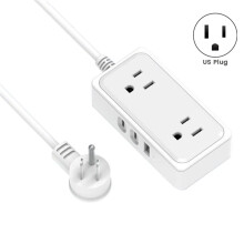 1.2M 5-Outlet US Power Strip with 20W USB-C Fast Charging, Surge-Protected Extension Cord for Home & Company (White)