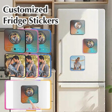 (Black Style A) Portable Fridge Magnet Music Refrigerator Sticker with Pictures Can Play Songs High Quality Fashionable