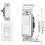 US Standard 15A Single-Pole Rocker Light , 125/277V White Wall  (/Off) with Wall Plate 7