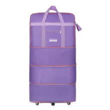 Folding Travel Bag Universal Wheel Expandable Luggage Capacity Telescopic Luggage Bag for Weekend Trip Overnight Bag B