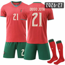 (28) 2627 Diogo Jota No. 21 Portugal Home Jersey