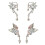 Boucles d'oreilles élégantes en cristaux de papillon, bijoux-9 2