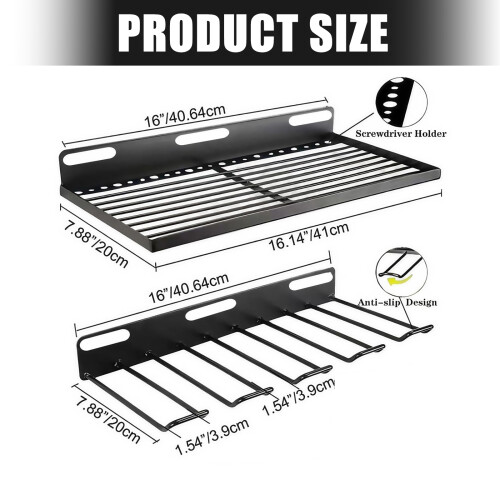 Heavy Duty Pegboard Wall Storage Tool Drill Screwdriver Storage 2
