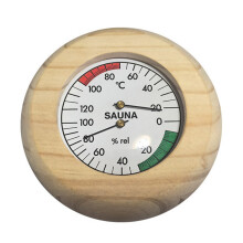 Hölzernes Badezimmer-Thermometer-Hygrometer mit