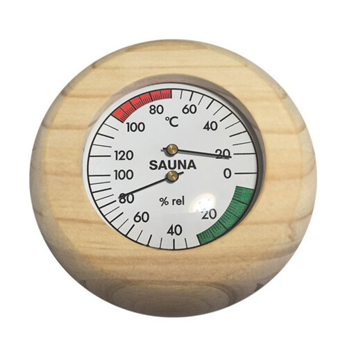 Hölzernes Badezimmer-Thermometer-Hygrometer mit
