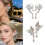Boucles d'oreilles papillon élégantes en cristaux, accessoire-6 10