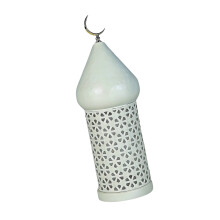 Bougeoir en fer blanc à thème marocain, lanterne artistique-S