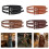 Ceinture en cuir de vache avec boucles ardillon, fermeture-Café 4