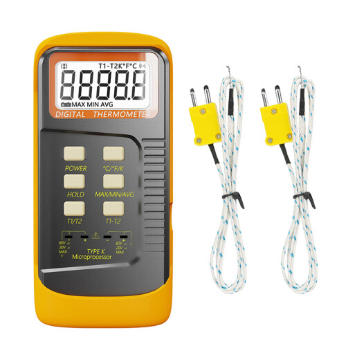 Industrial Digital Thermometers 2 Channel K-without battery 1