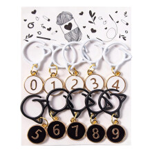 10pcs Essential Knitting Tool Zinc Alloy Stitching-Black white