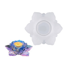 Lotuses Candle Holder Silicone Mold for DIY Craft Projects