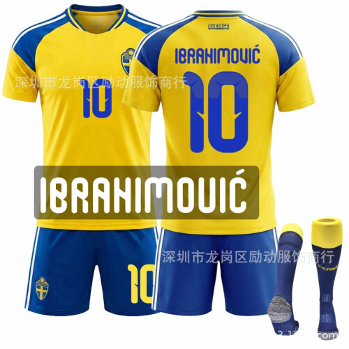 (M) 2526 Ibrahimouic No. 10 Sweden Home Jersey