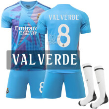 (M) 2425 No. 8 Valverde Real Madrid Soccer Jersey