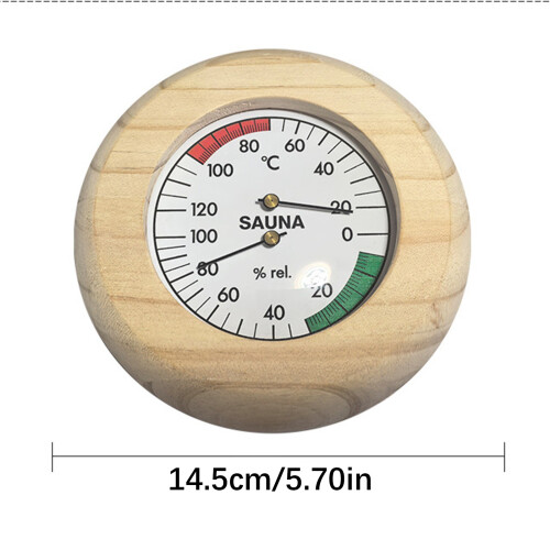 Hölzernes Badezimmer-Thermometer-Hygrometer mit 2