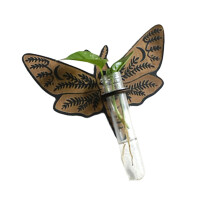 Elegante houten wandplank met vlinderuitsparing voor-ms9538