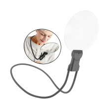 Comfortabel draagbaar vergrootglas verlicht geschikt voor-Grijs