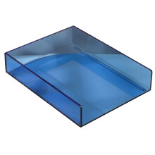 Stapelbare documentenbox Doorzichtige-Meerblauw VerticalStyle