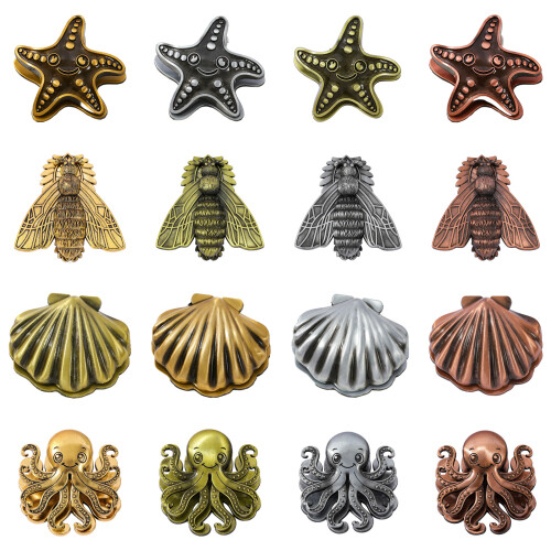 Marqueur de page sur le thème de l’océan fabriqué-coquille dorée 1