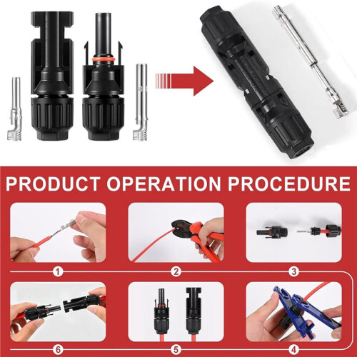 32 PCS Solar Panel Connectors 16 Pairs Male/Female + 2 Wrenches Solar Connectors,for Solar Power 1