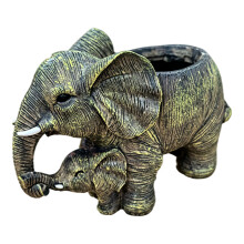 Elegant Elephant Shape Resin Flower Pot Decorative Elephant
