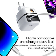 Carregador Universal de Viagem de 65 W com Cabo USB-C Retrátil para Carregamento Rápido, Compatível com para 16 e Laptops para (Plugue