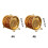 Practical 6Pcs Cake Plate With Holder Stand For-Gold 4 inches 4