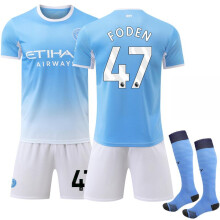 (24) 2627 No. 47 Foden World Cup Manchester City Home Blue Jersey