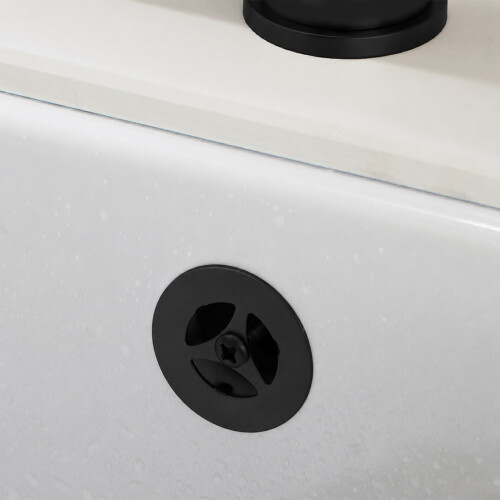 NES Home Nes Home Kitchen Basin Waste with Overflow - Matte Black 1