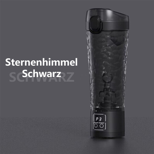 Automatic Electric Protein Shaker Bottle 700ml with LCD Display, Adjustable Speed, Leakproof and Drop Resistant, Black 2