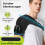 Wireless Heated Shoulder Support with 3 Heat and Vibration Settings, Touchscreen Control, 5000mAh Rechargeable Battery 4