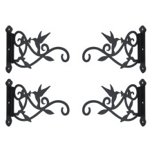 Decoratieve ijzeren haak met natuurstijlen, ideaal voor huis--2
