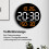 Digital Wall Clock with Remote Control, LED Clock with 10-Level Brightness Adjustment, Automatic Dimming, and Countdown 3