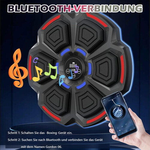 Wall Mounted Bluetooth Boxing Machine for Home Training, Effective and Fun Punch Workout with Music, Durable Exercise Eq 1
