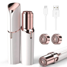 Epilatore elettrico USB per il viso per donne, rasoio indolore per il viso con luce LED, rifinitore per peli del corpo e del viso, Compa